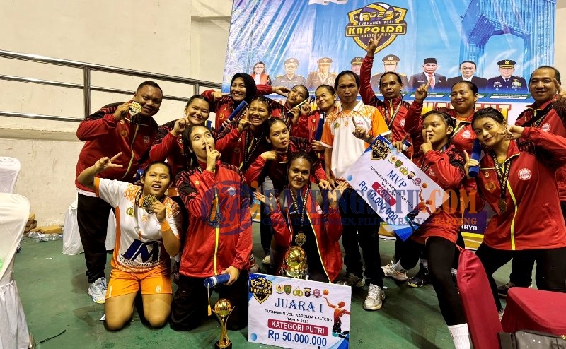 PBVSI Barut Borong Prestasi di Turnamen Kapolda Kalteng Cup 2025, Tim Putri Juara 1 