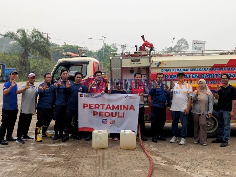 Pertamina dan PT MBSM Bersinergi Salurkan Air Bersih bagi Warga Terdampak Kemarau