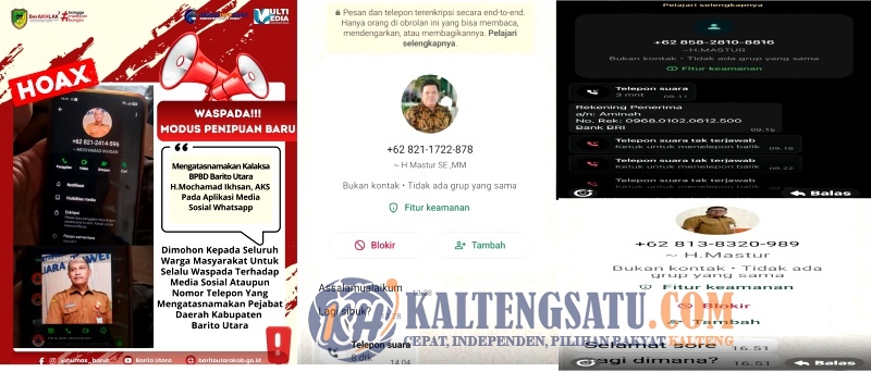 Masyarakat Diminta Waspada, Muncul Akun WA Palsu Catut Nama Pejabat Pemkab Barito Utara