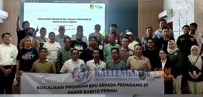 Disdagrin Barito Utara Sosialisasikan BPJS Ketenagakerjaan kepada Pedagang Pasar Barito Permai