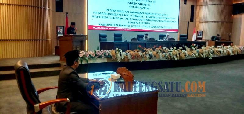 Bupati Barito Utara Sampaikan Jawaban atas Pandangan Umum Fraksi DPRD Terkait RAPBD 2027