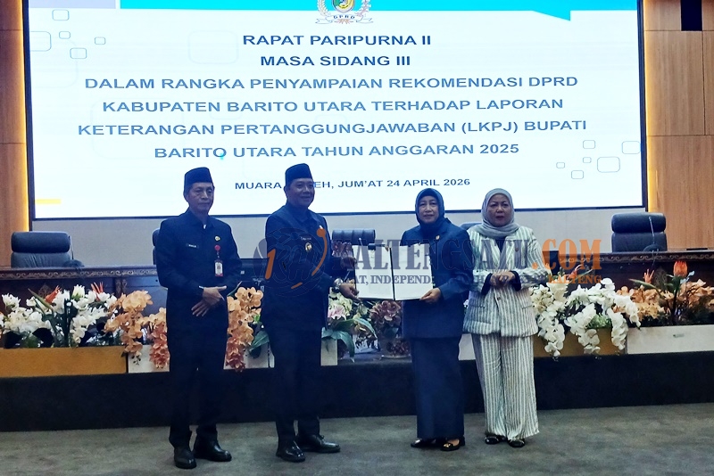 Bupati Barito Utara Sampaikan Apresiasi atas Rekomendasi DPRD terhadap LKPJ 2025